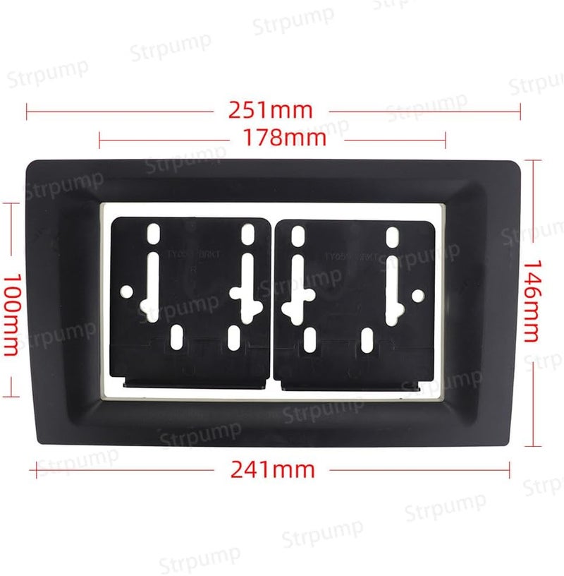 Strpump Store 10.1'' to 7'' Inch Universal Car Radio Stereo Fascia Frame Adapter in Dash Panel Trim Bezel Conversion - Image 4